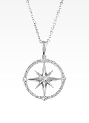 Pavé Compass Rose Pendant