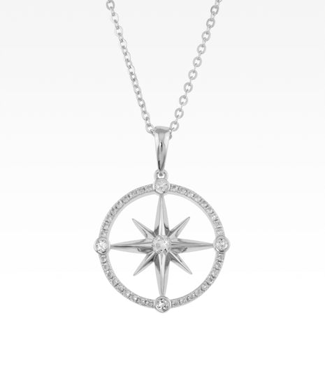 Pavé Compass Rose Pendant