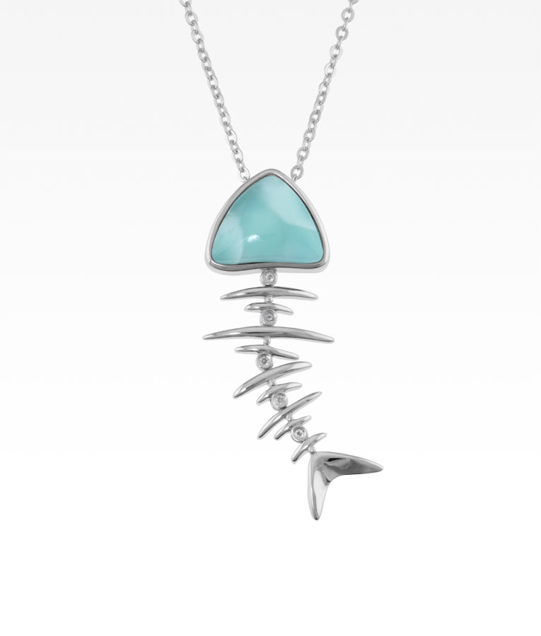 Larimar Bonefish Necklace