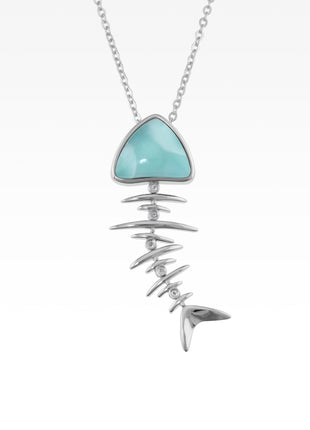 Larimar Bonefish Pendant