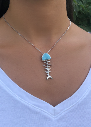 Larimar Bonefish Pendant