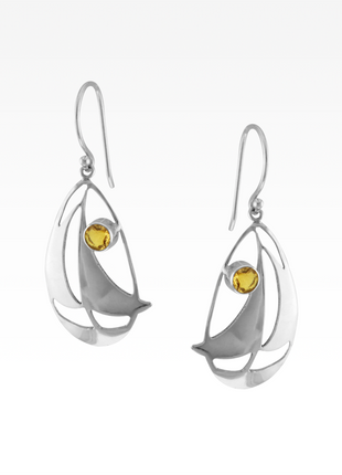 Citrine Sailboat Earrings
