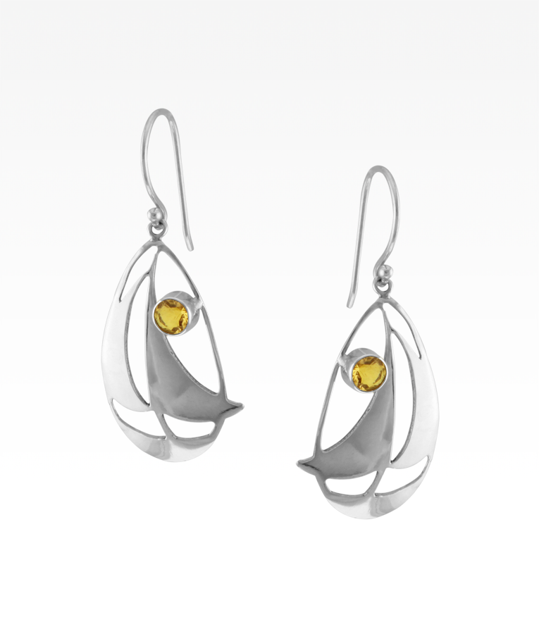 Citrine Sailboat Earrings