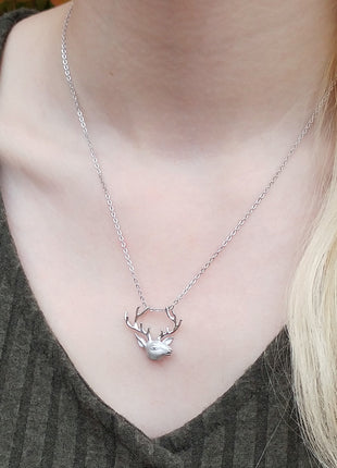 Deer Profile Necklace