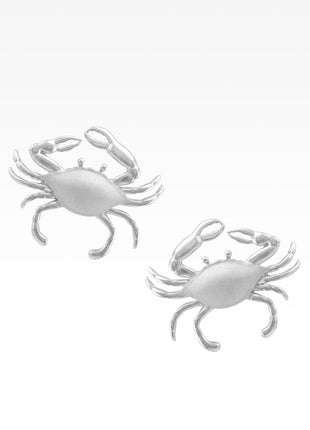 Satin Shell Crab Post Earrings