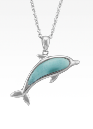 Larimar Dolphin Necklace