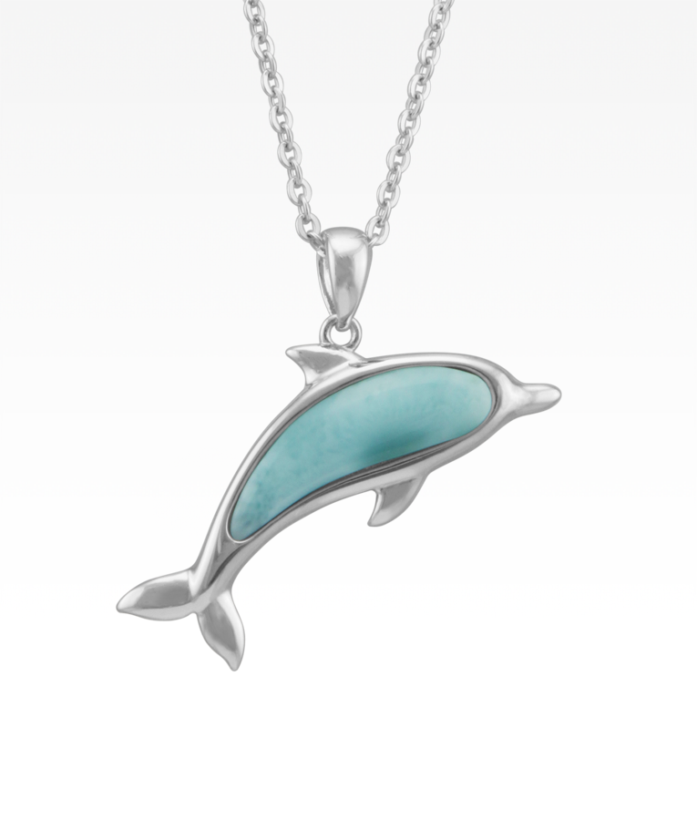 Larimar Dolphin Necklace