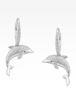 Pavé Dolphin Earrings