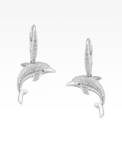 Pavé Dolphin Earrings