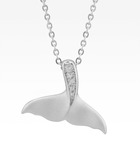 Satin Whale Tail Pendant