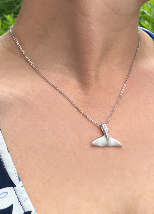 Satin Whale Tail Pendant