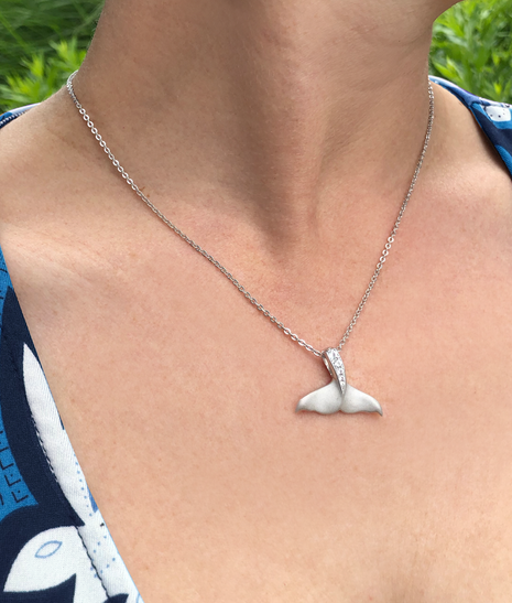 Satin Whale Tail Pendant
