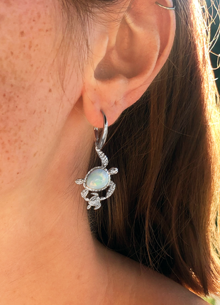 Mama and Baby Sea Turtle Earrings