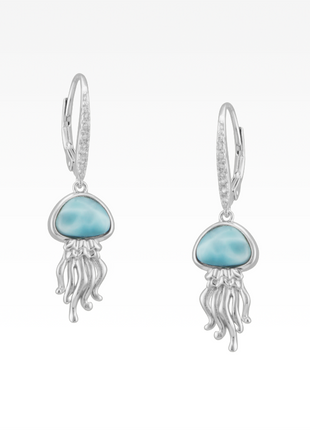Larimar Baby Jellyfish Earrings