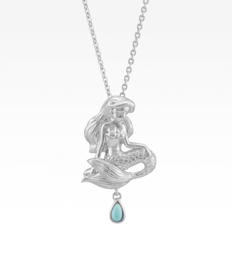 Larimar Drop Mermaid Necklace