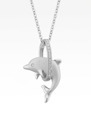 Dolphin in Hoop Necklace