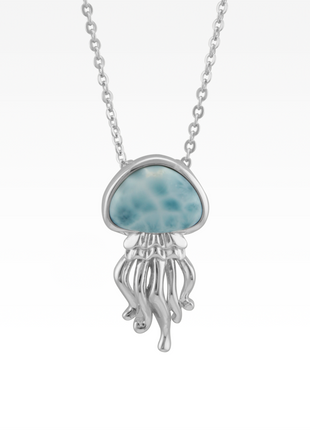 Larimar Baby Jellyfish Necklace