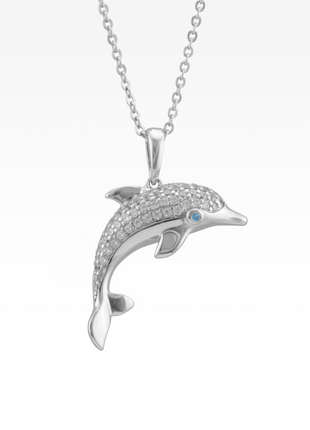 Pavé Dolphin Necklace