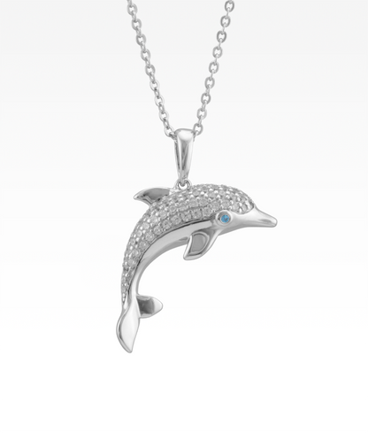 Pavé Dolphin Necklace