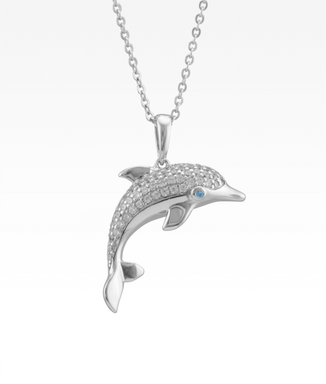 Pavé Dolphin Necklace