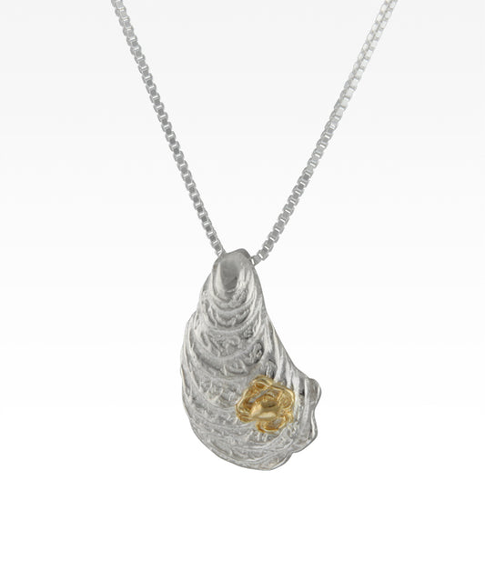 Oyster Spat with Gold Crab Necklace