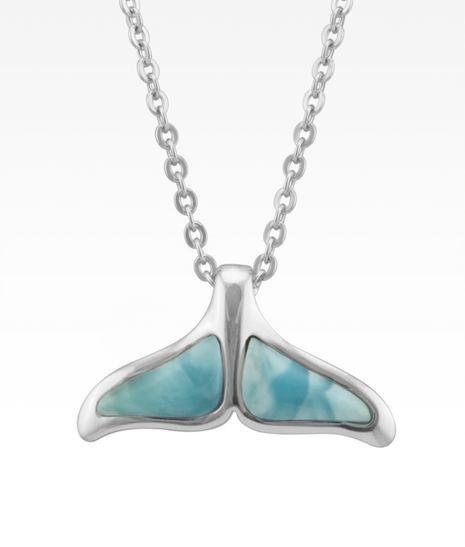 Larimar Whale Tail Pendant