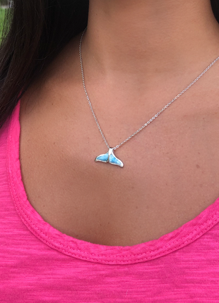 Larimar Whale Tail Pendant