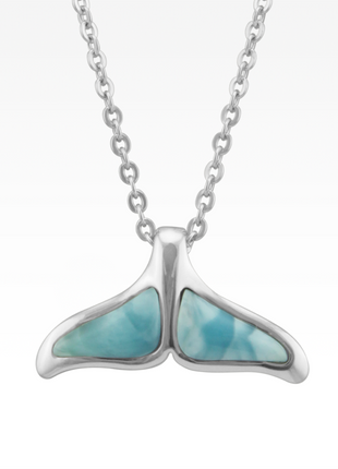 Larimar Whale Tail Necklace