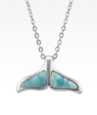 Larimar Whale Tail Necklace