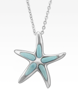 Larimar Inlay Starfish Necklace