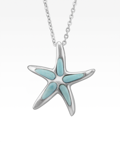 Larimar Inlay Starfish Necklace