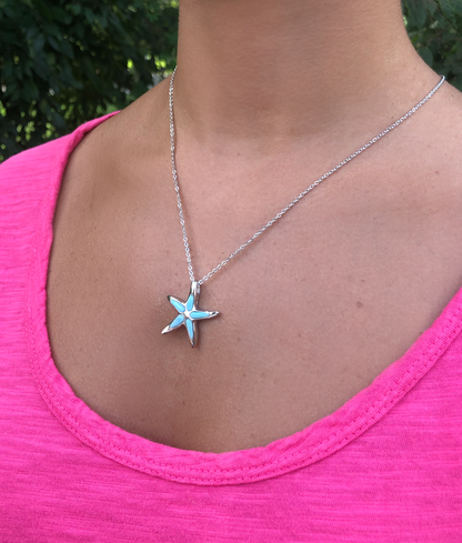 Larimar Inlay Starfish Necklace