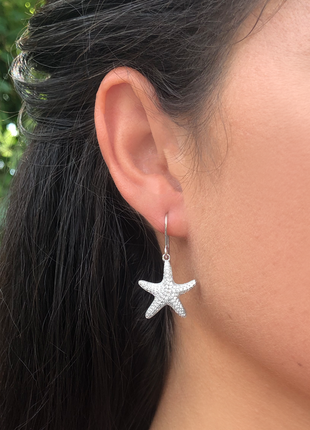 Pavé Starfish Earrings