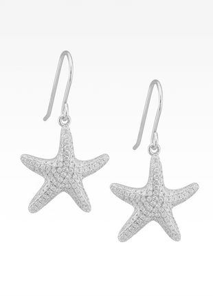 Pavé Starfish Earrings