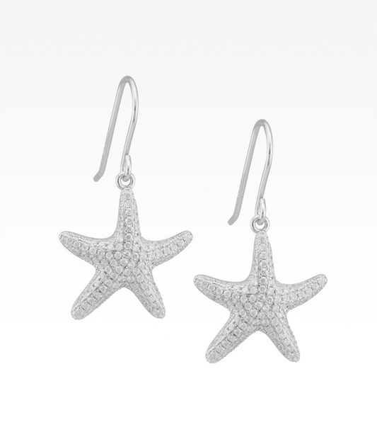 Pavé Starfish Earrings