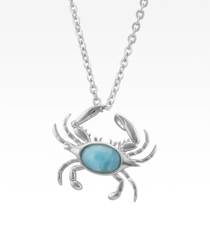 Larimar Maryland Crab Necklace