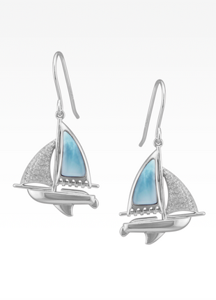 Larimar Sailboat Earrings