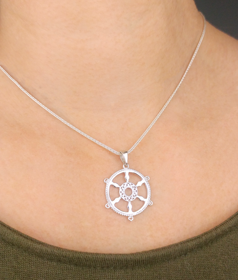 Harbor Ship's Wheel Pendant
