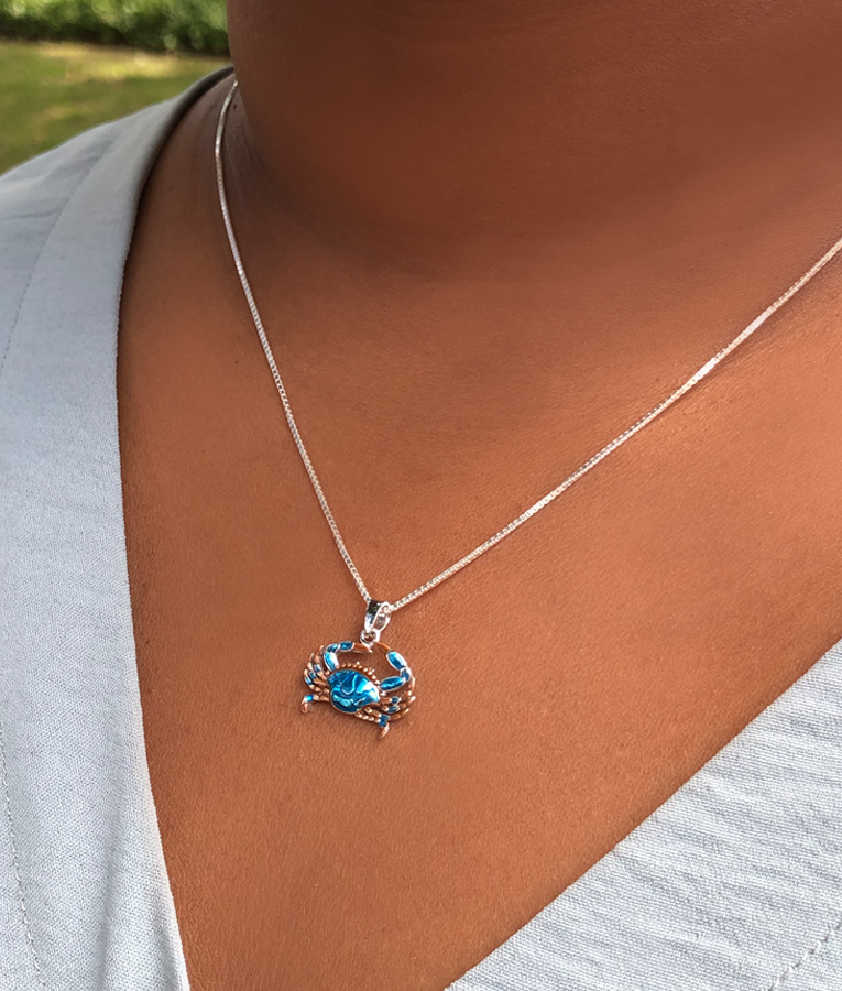 Maryland Baby Blue Crab Necklace