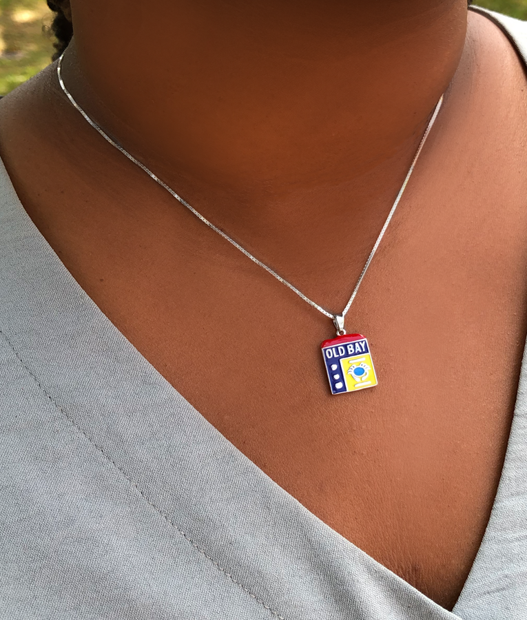 Old Bay Spice Can Necklace