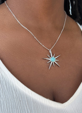 Larimar North Star Pendant