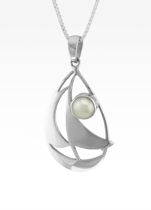 Pearl Sailboat Pendant