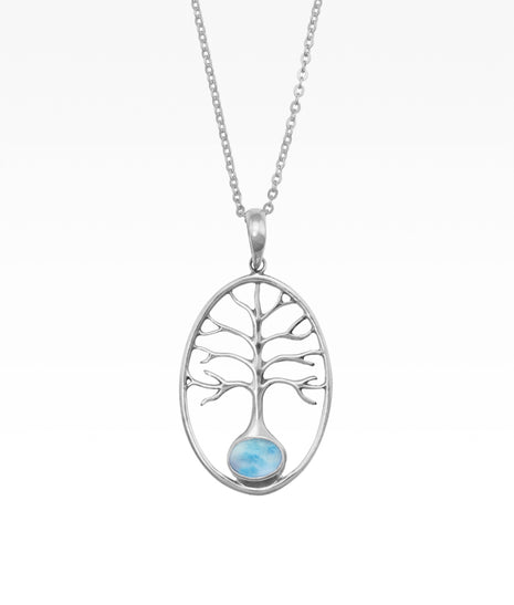 Larimar Tree of Life Pendant