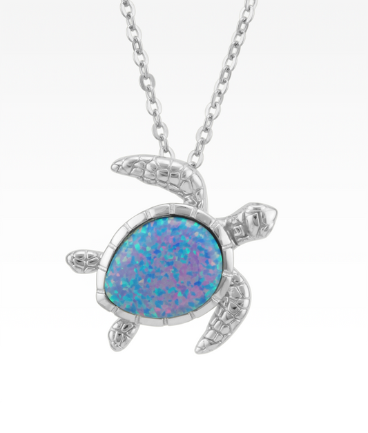 Opal Sea Turtle Necklace