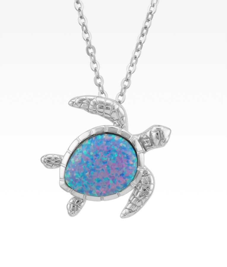 Turtle Shell Opal Opal Sea Turtle Necklace – Silver Linings Jewelry