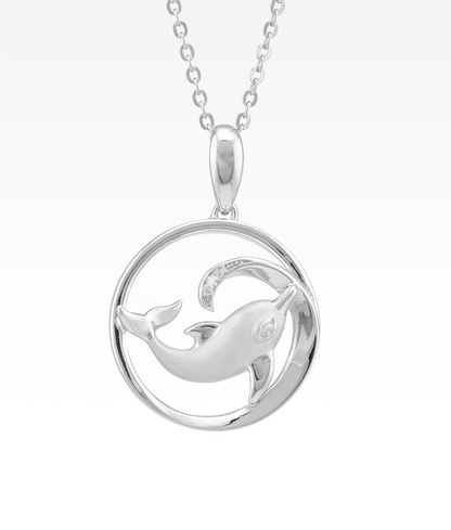Dolphin Wave Necklace