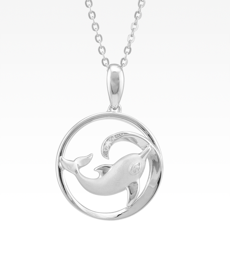 Dolphin Wave Necklace