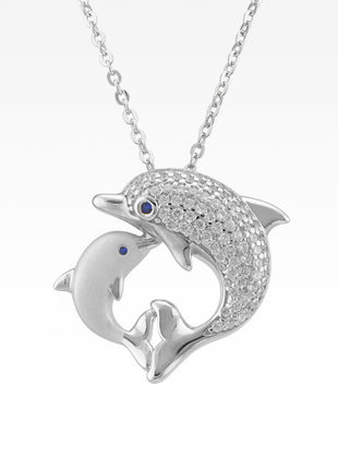 Mama & Baby Dolphin Pendant