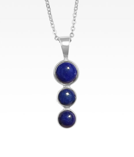 Lapis Triple Drop Pendant