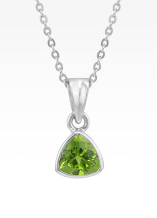Peridot Trillion Cut Pendant